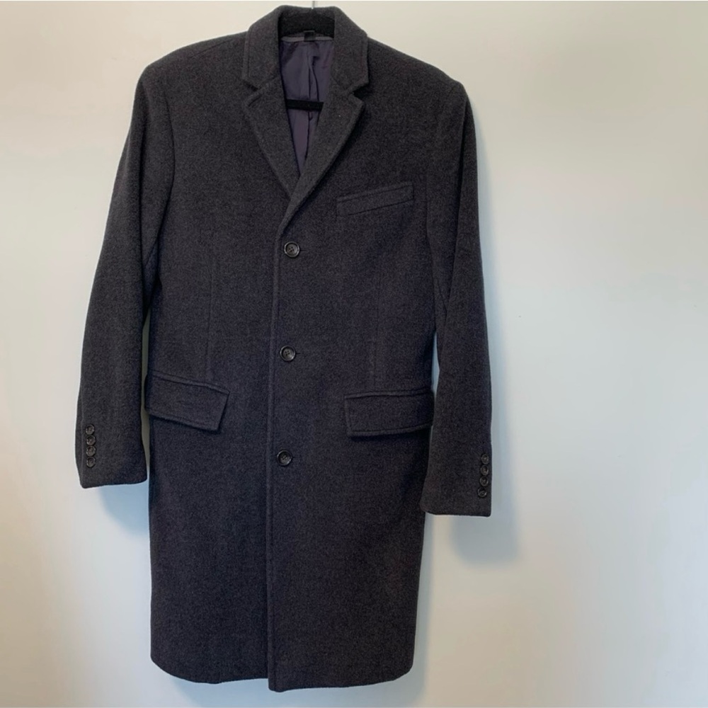J. Crew Men's Dark Gray Trench Coat